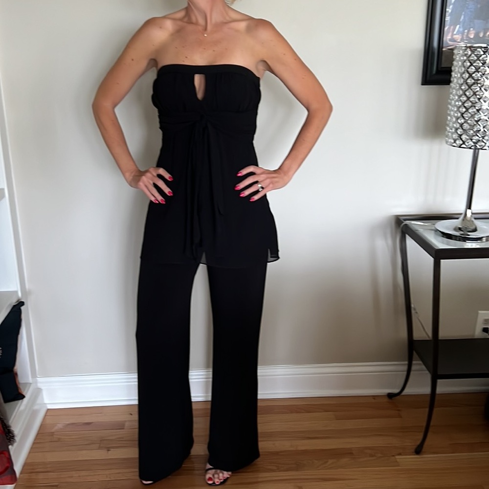 White House Black Market, size 4, black, one piece romper